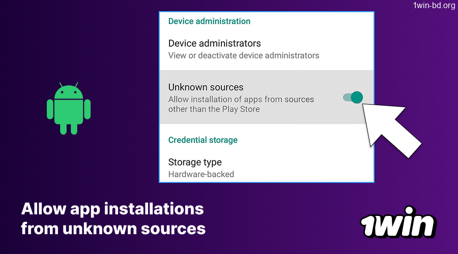 Allow app installations from unknown sources