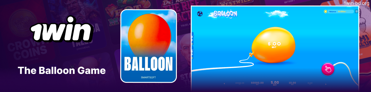 Interactive Balloon crash game gameplay on 1Win