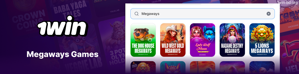 Megaways Games on the 1Win website
