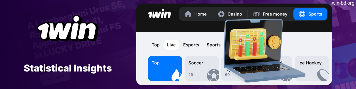 1Win statistics of matches